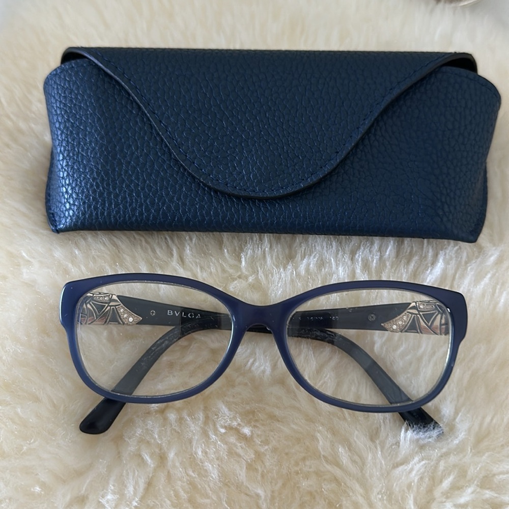 Bulgari Blue and Gold Women's Glasses - Picture 4 of 16
